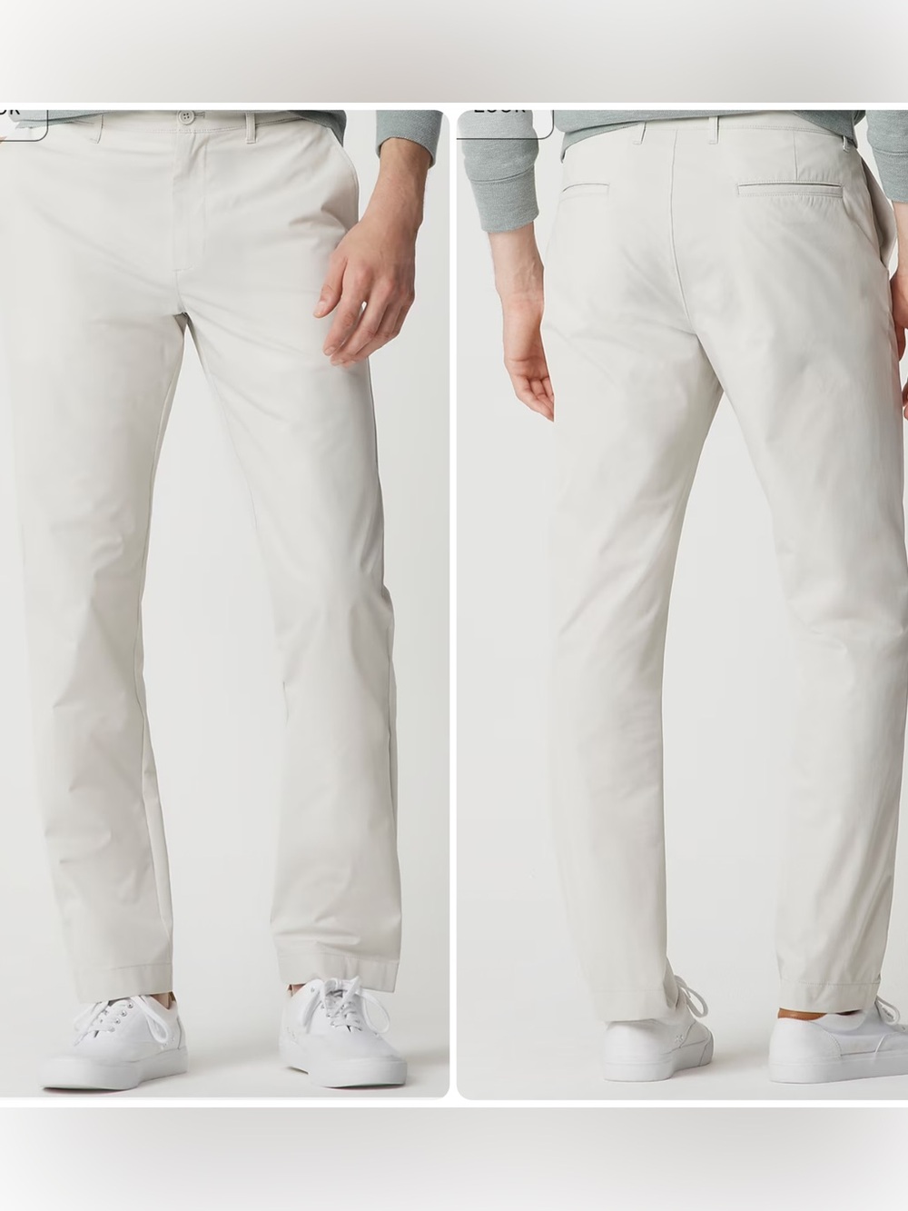 J. Crew Flex Straight Fit Tech Chino Men’s Size 38x32 in Stone Lightweight